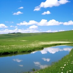 grass and blue sky