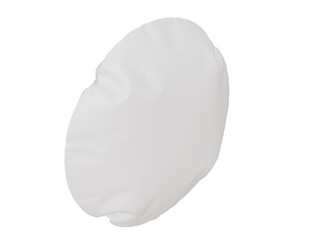 Mockup white round pillow. 3d render