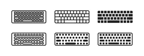 Keyboard icon set. Vector EPS 10