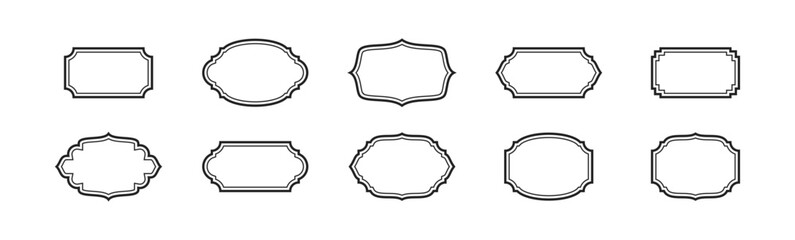 Vintage frames set. Vector EPS 10