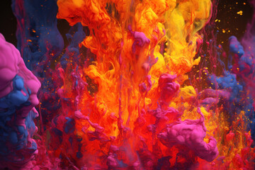 Dive into a vivid explosion of colors with this stunning abstract photo