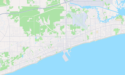 Gulfport Mississippi Map, Detailed Map of Gulfport Mississippi