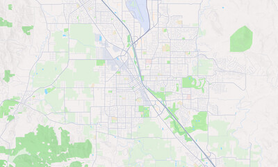 Fototapeta na wymiar Medford Oregon Map, Detailed Map of Medford Oregon