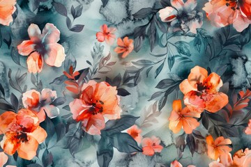 Ethereal Watercolor Floral on Moody Background