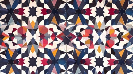 Obraz premium Geometric Abstract Mosaic Wall Design