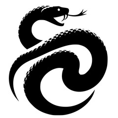 Obraz premium black and white snake