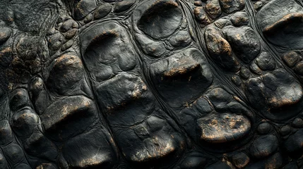 Fotobehang crocodile skin texture macro © Manu