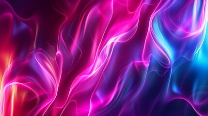 Obraz premium Luminous Fluid Energy - Vibrant Abstract Design Wallpaper