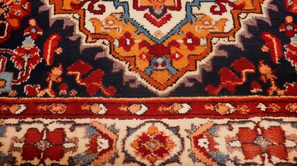 Traditional Oriental Carpet with Intricate Woven Patterns