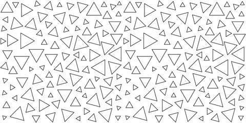 Vector Seamless Black And White triangle pattern,  Abstract different size triangle Pattern