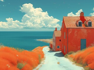 rue d'atlantique, dutch landscape, yellow and white, didier barra, endurance art