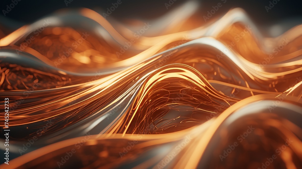 Poster Generative AI Layered patterns and textures blending to produce an abstract and textured background.