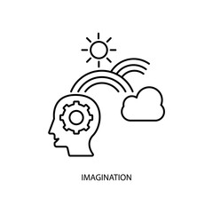 imagination concept line icon. Simple element illustration.imagination concept outline symbol design.