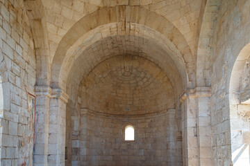Fototapeta premium Church of San Felice in the archaeological area of Balsignano, town of Modugno, province of Bari, Puglia region, southern Italy - 10th and 11th century