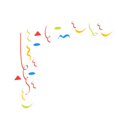 confetti party corner decoration