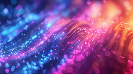 colored electric cables, bright LEDs, and optical fibers.