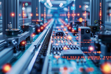 Against a backdrop of digital transformation, AI-labeled microchips move along the conveyor belt, their significance reverberating through the industry.