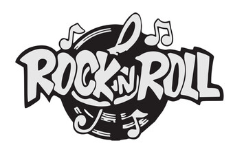 rock n roll music festival logo