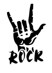 Obraz premium rock n roll music logo