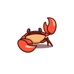 Little Red Crab Cute Illustration