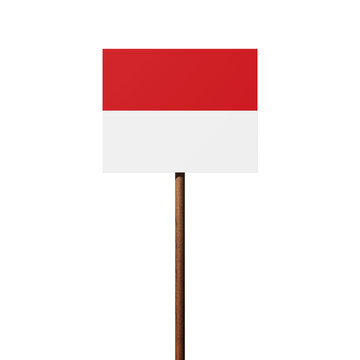 Schild mit der Flagge Monacos
