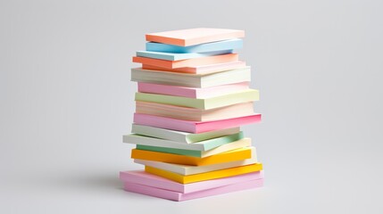 Stack of sticky notes in a pile Generative AI