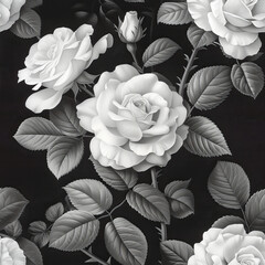 dark roses, rose flower ai generated