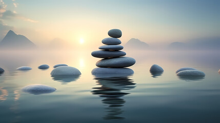 A pile of pebbles or stones on the background