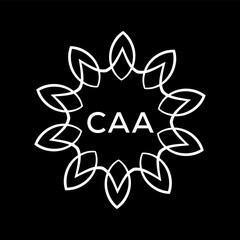 CAA Letter logo design template vector. CAA Business abstract connection vector logo. CAA icon circle logotype.
