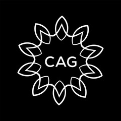 CAG Letter logo design template vector. CAG Business abstract connection vector logo. CAG icon circle logotype.
