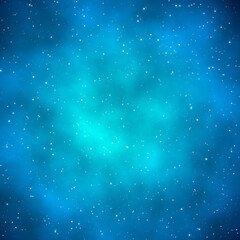 Fantasy of the blue universe and stars field inside the group of gas clouds.