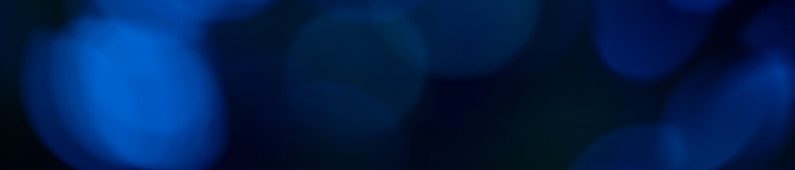 Abstract Blue Bokeh Lights Banner