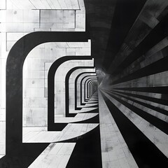 Modern Abstract Perspective Geometric Shapes Textures. Abstract architectural Background