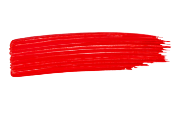 A brushstroke of red color on an empty background. PNG