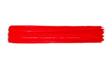 A brushstroke of red color on an empty background. PNG