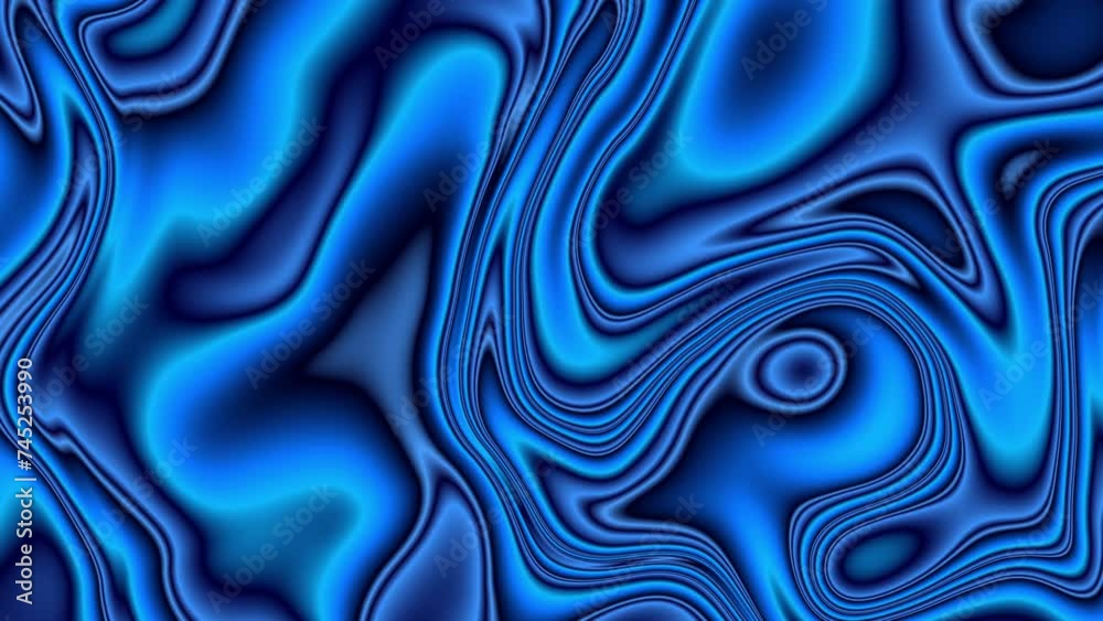 Poster liquid marble background in blue tones. background of abstract motion of liquid waves. abstract art.