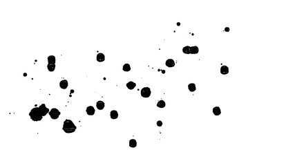 Background with splashes of black paint . on an empty background. PNG