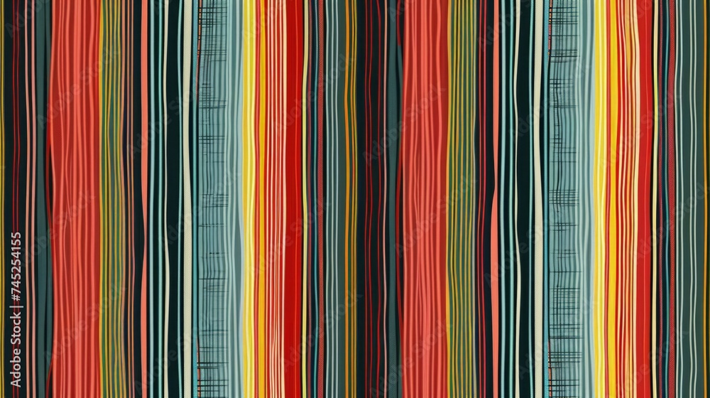 Poster generative ai tiny repeating plaid textile pattern, intricate lines, rich colors, seamless design, d