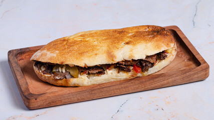 Beef doner kebab isolated 