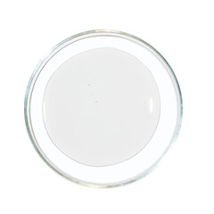 Petri dish with gel drops. on an empty background. PNG