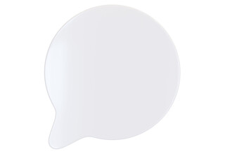 White round dialog bubble. 3d render.
