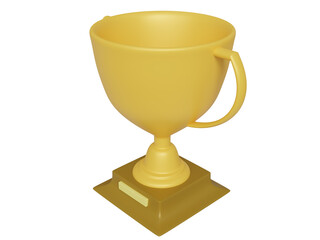 Golden award cup. 3d render