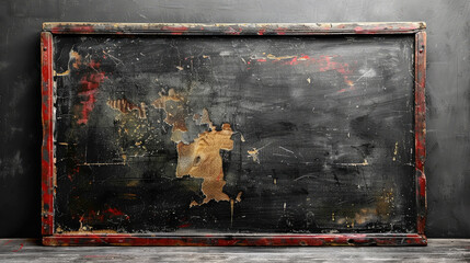 Old Blackboard With Painting