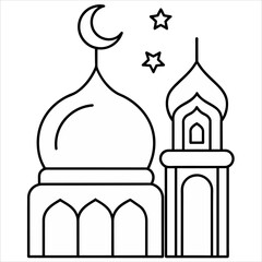 illustration of mosque