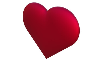 Lovely red heart. 3d render