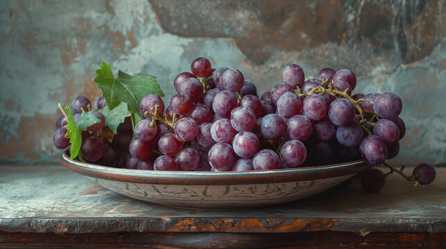 grapes in a bowl