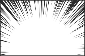 Comic Speed Lines. Vector Dynamic, Visual Elements Used In Manga, Anime And Superhero Cartoons To Create Sense Of Action