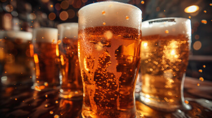 glass of beer on the table