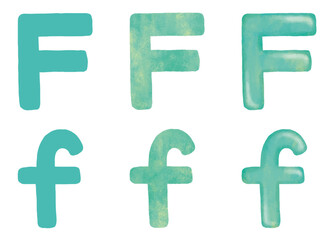 Obraz premium F f アルファベット