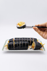 Korean traditional dish in a bowl - kimbap